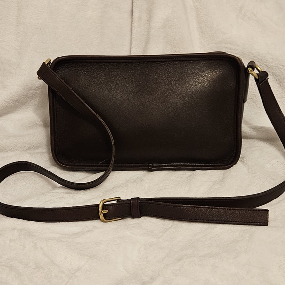 Coach #9974 Multi-zip Legacy Camera Bag Chocolate glove Tanned Leather 1995 - Picture 1 of 10